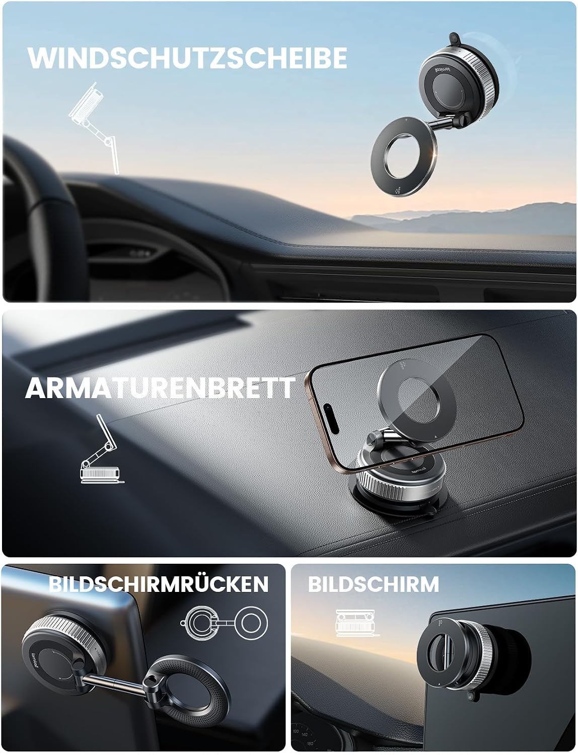 Detalle 2 de Lamicall Magnetische Handyhalterung Auto 360°