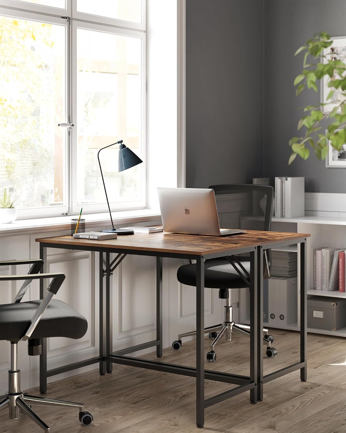 Detalle de VASAGLE LWD41X: Compact 100 x 50 cm Steel Desk for Home Office