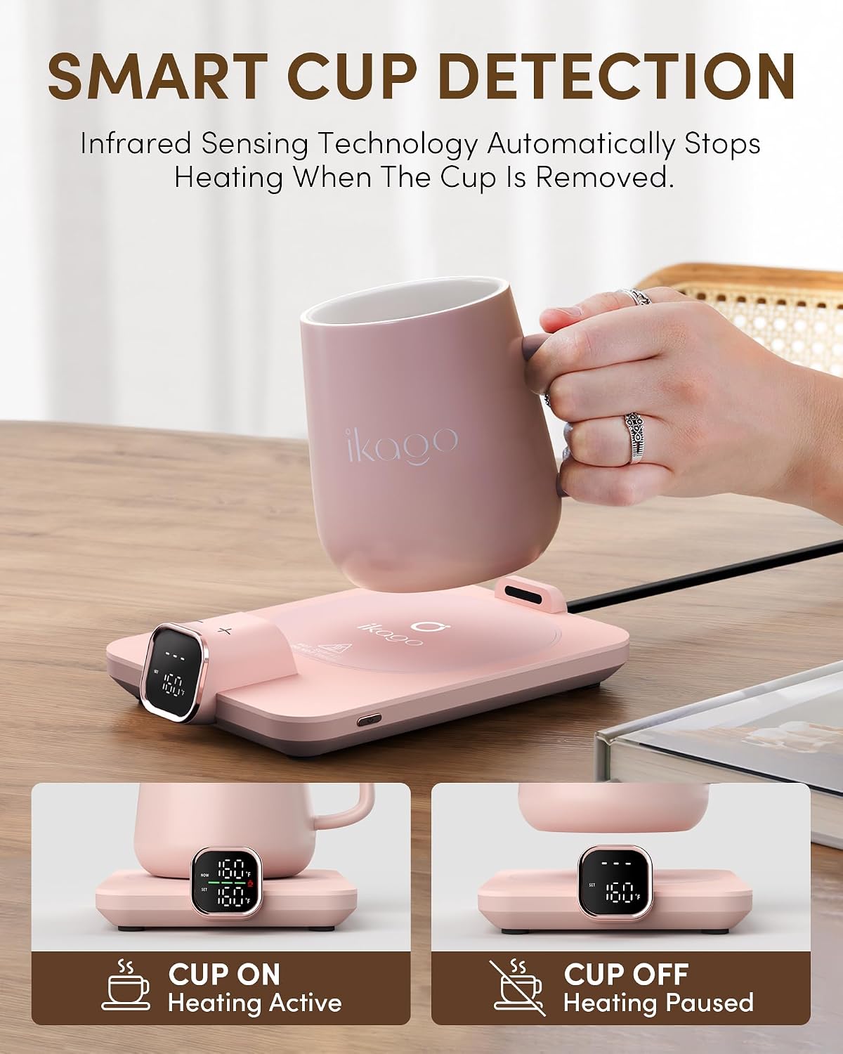 Thumbnail 3 de Coffee Mug Warmer & iKago Mug Set: Accurate Temperature Control for Desk