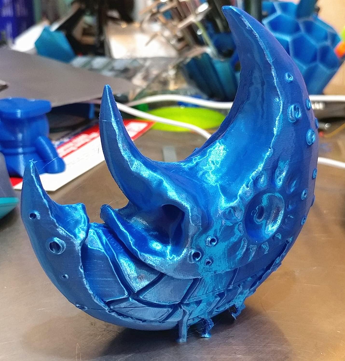 Thumbnail 5 de eSUN Zijde Metaal PLA-filament 1,75 mm, 1 kg, zijdeblauw