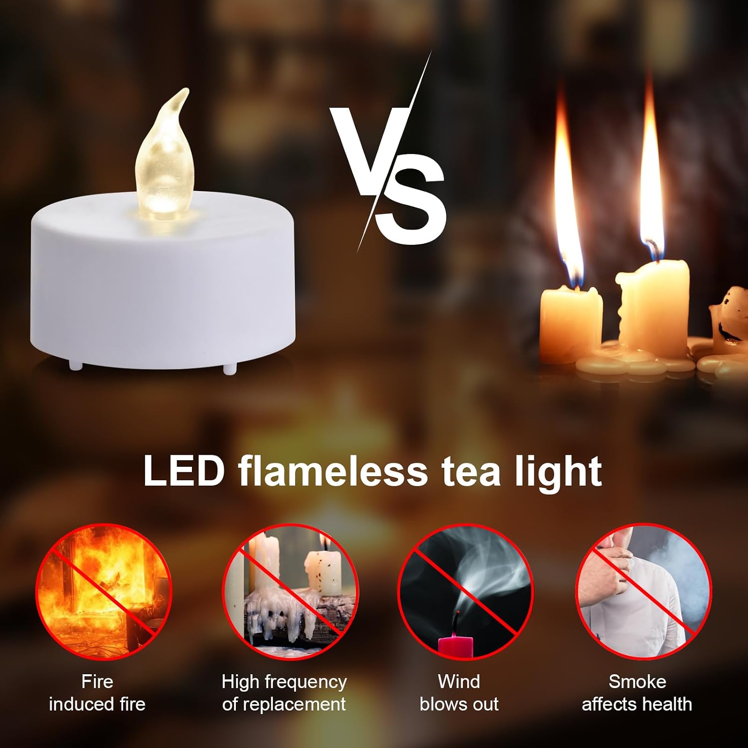 Detalle de Nancia LED Tea Light Candles 400+ hours 🕯