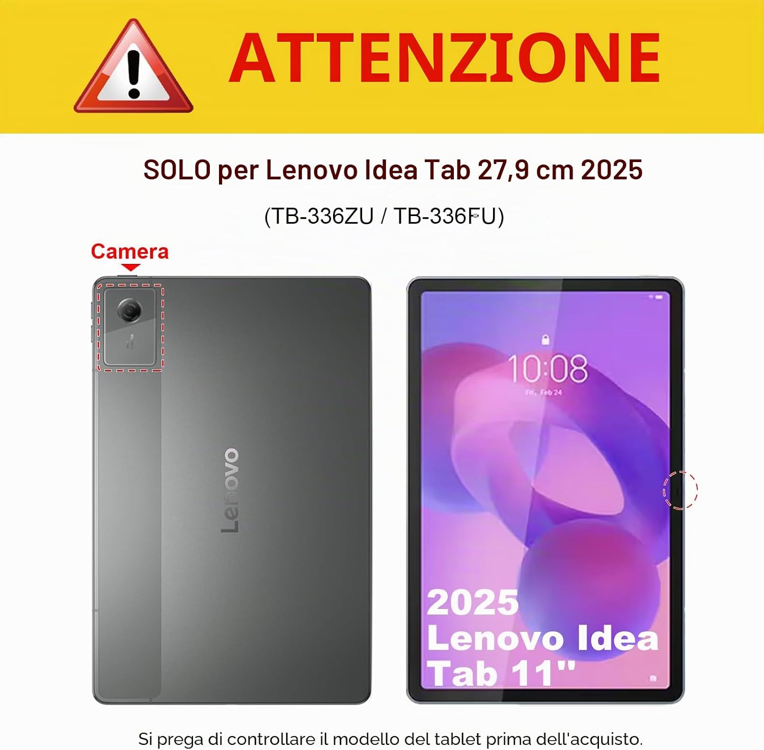 Detalle de FINTIE Cover per Lenovo IdeaTab 11'' 2025 (TB-336ZU/TB-336FU) con Portapenna – Sottile e Opaca, Night Navy
