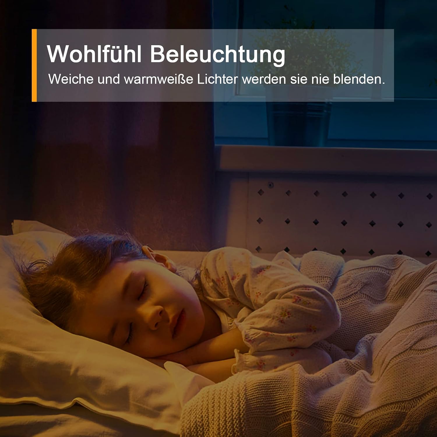 Detalle de LYRIDZ Bernstein Nachtlicht Steckdose mit Bewegungsmelder – dimmbar, 2er Set