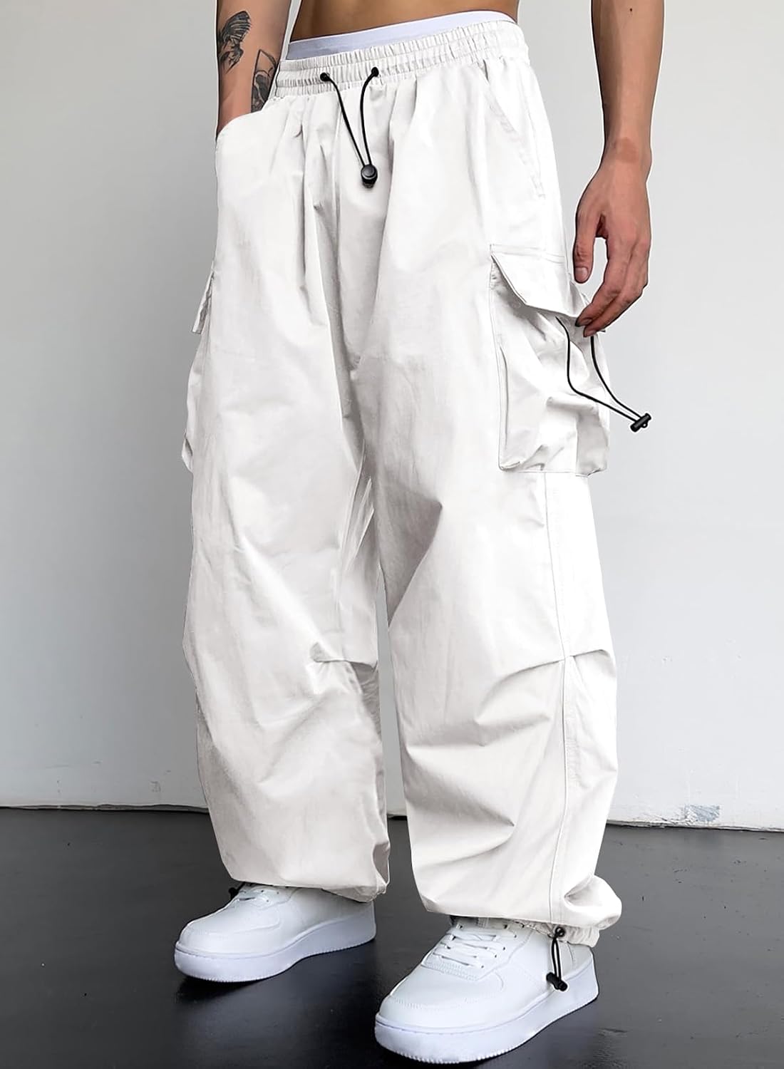 Thumbnail 1 de JMIERR Men's Baggy Cargo Pants - Trendy Parachute Joggers for Streetwear & Outdoors