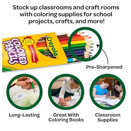 Detalle 2 de Crayola Bulk Colored Pencils (24 packs, 12 colors each) for Kids — Classroom Must Haves