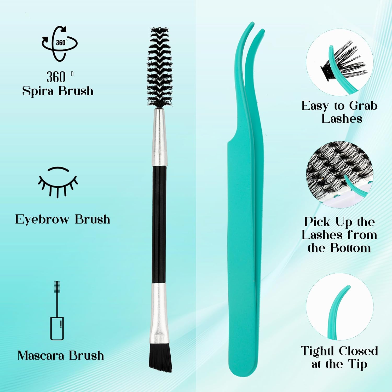 Detalle 2 de GEMERRY Einzelwimpern-Set 40D/50D Cluster Wimpern 0.07D – DIY Wimpernverlängerung für Zuhause