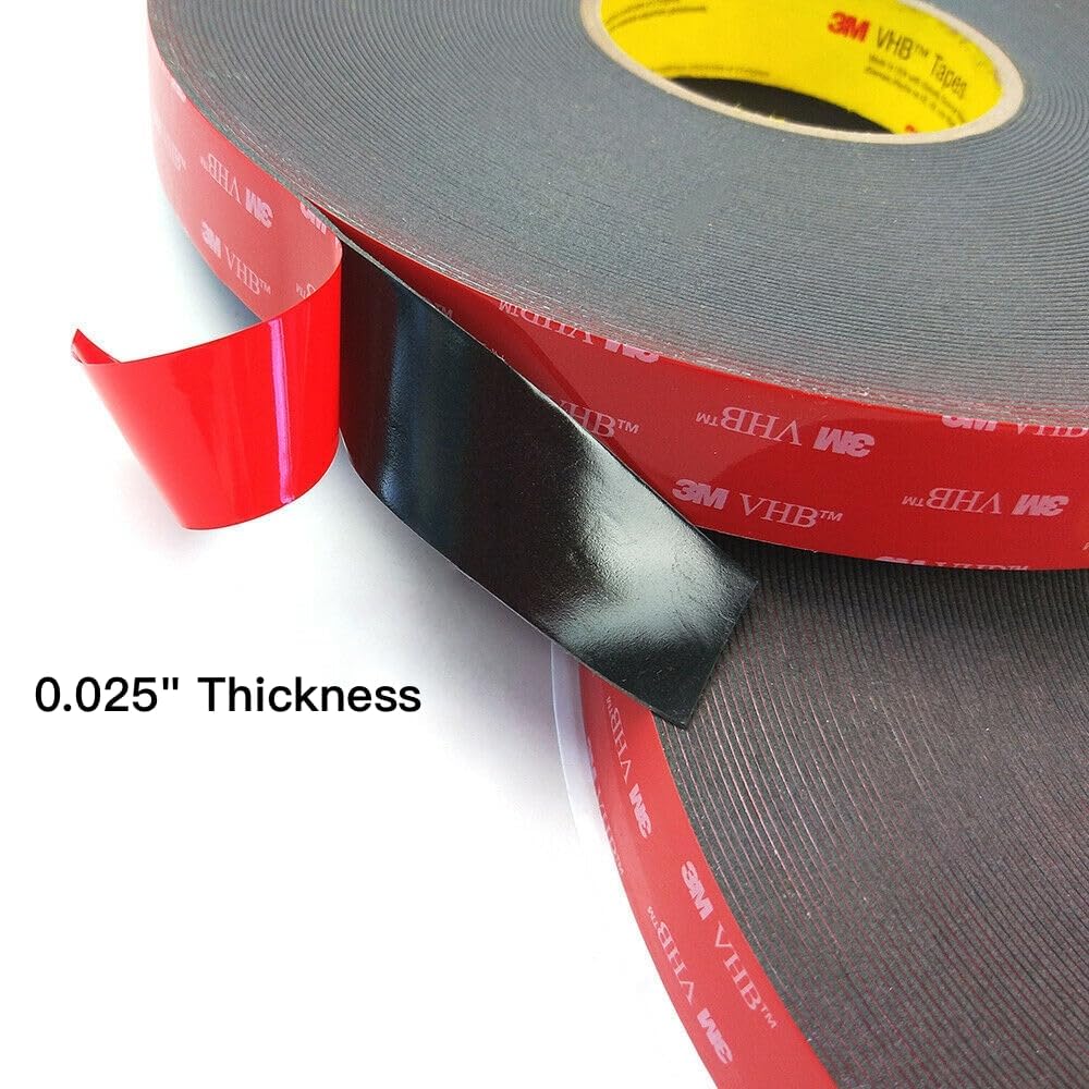 Detalle 2 de Bulina JD59252502 5925 Double-Sided Mounting Tape, Black Foam, 1" x 10 ft