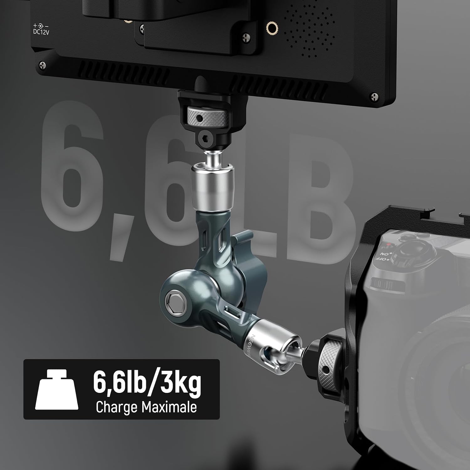 Thumbnail 4 de NEEWER Bras Magique Articulé 7" UA082 — support d’écran et accessoires photo/vidéo avec montage 1/4" et 3/8
