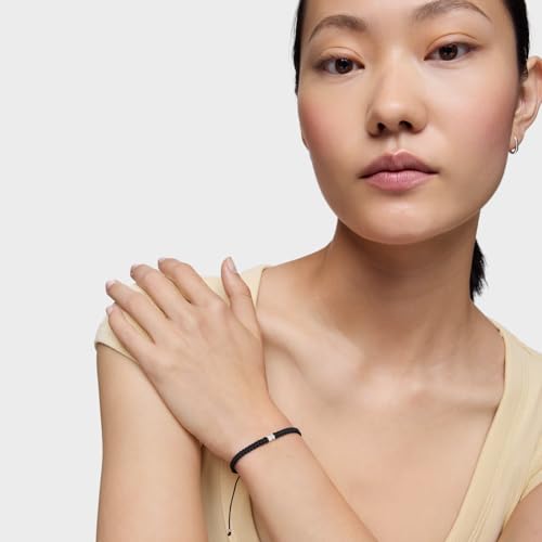 Thumbnail 3 de TOUS Pulsera para Mujer Motivo Oso de Plata de Primera Ley y Nylon Negro (17 cm) Colección Motivos