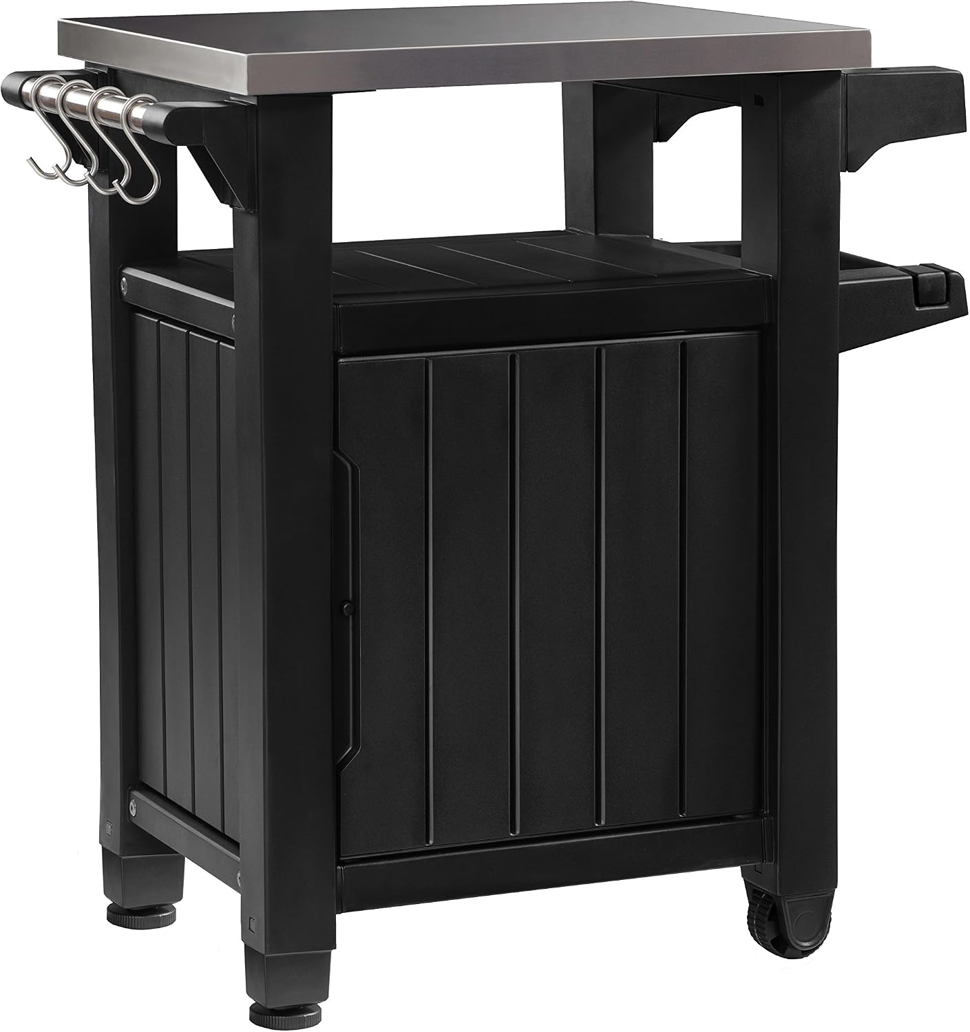 Detalle de Keter BBQ Beistelltisch Unity Graphit 70x54x90 cm