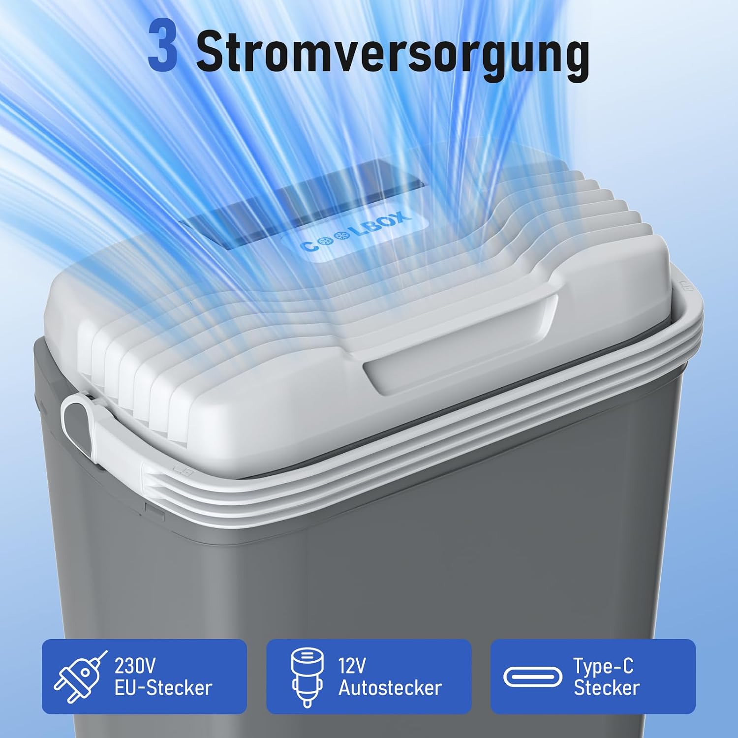 Thumbnail 1 de TOOHUB 24L Kühlbox mit 12V/230V und Typ-C Anschluss – leise, energiesparend, vielseitig einsetzbar