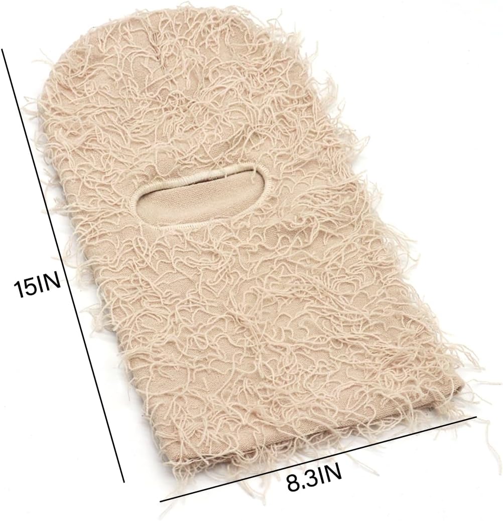 Thumbnail 6 de XYIYI Distressed Balaclava Ski Gesichtsmaske – Vollgesicht, winddicht, gestrickt