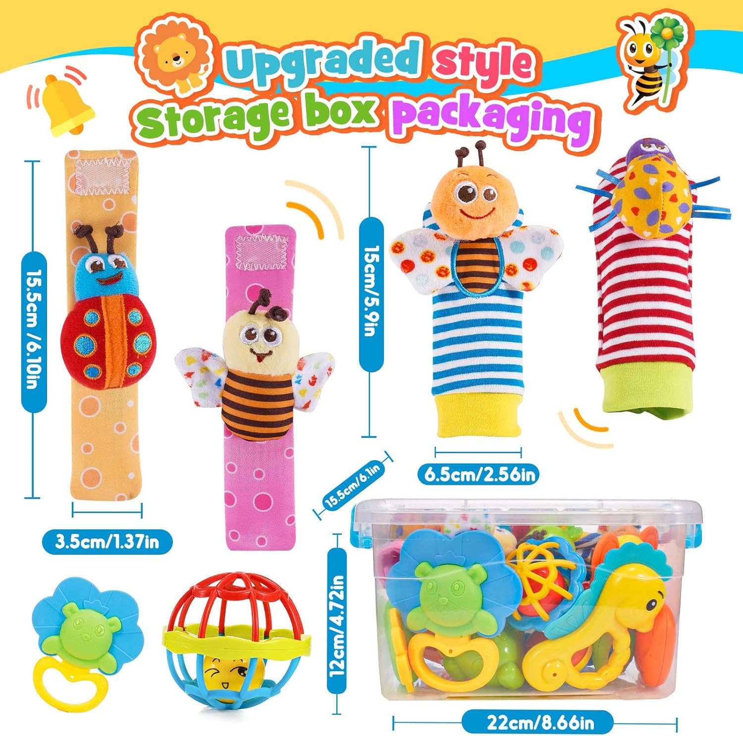 Thumbnail 4 de Wootoyz Baby Rattle Set 0–6 months