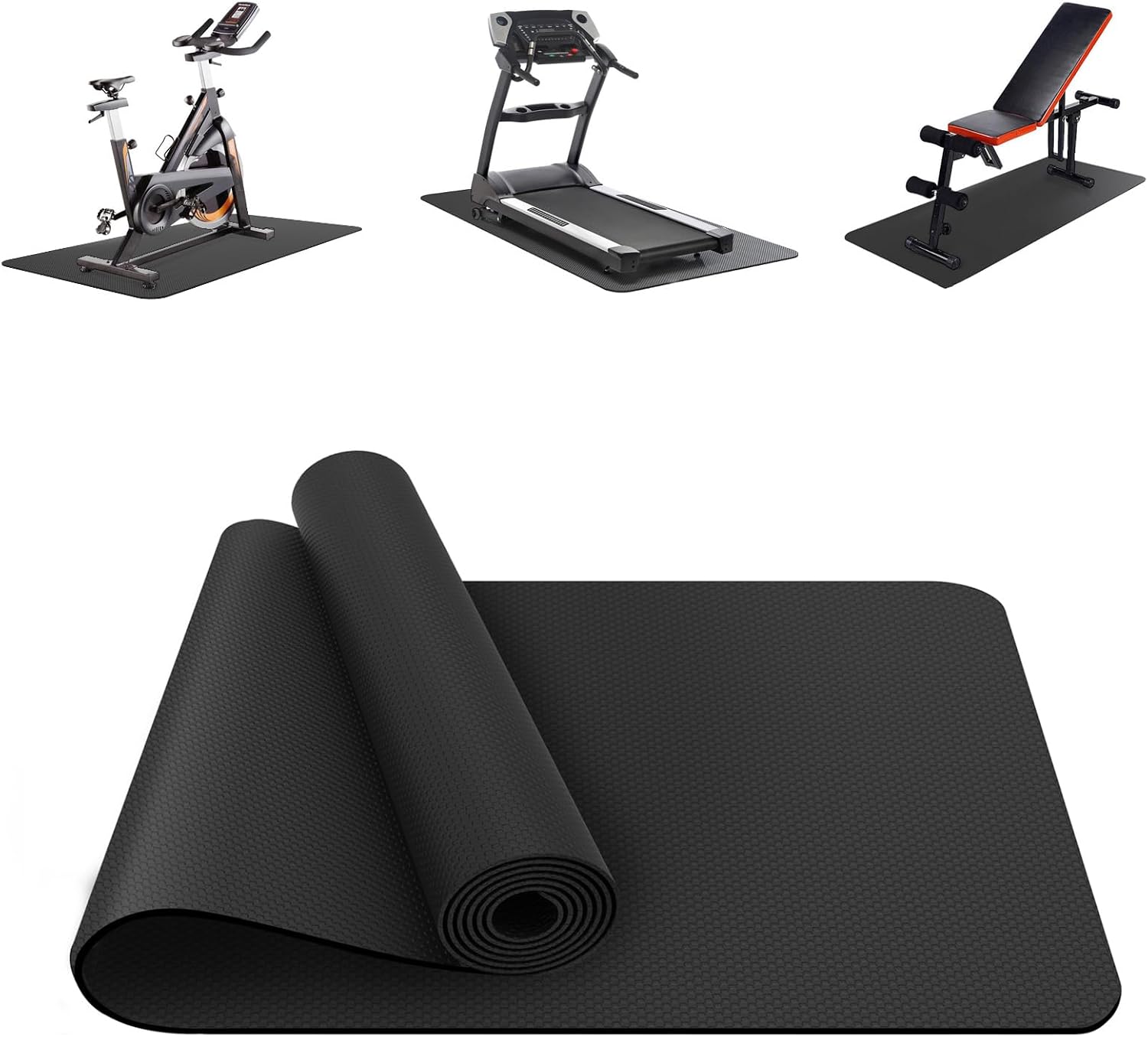 Detalle de Treadmill Mat 190cm x 85cm Protective Floor Mat