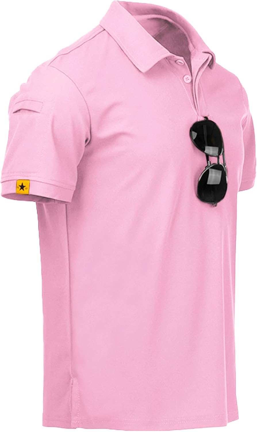 Detalle de JACKETOWN Men Polo Shirt Short Sleeve – Breathable Tennis & Golf Polo