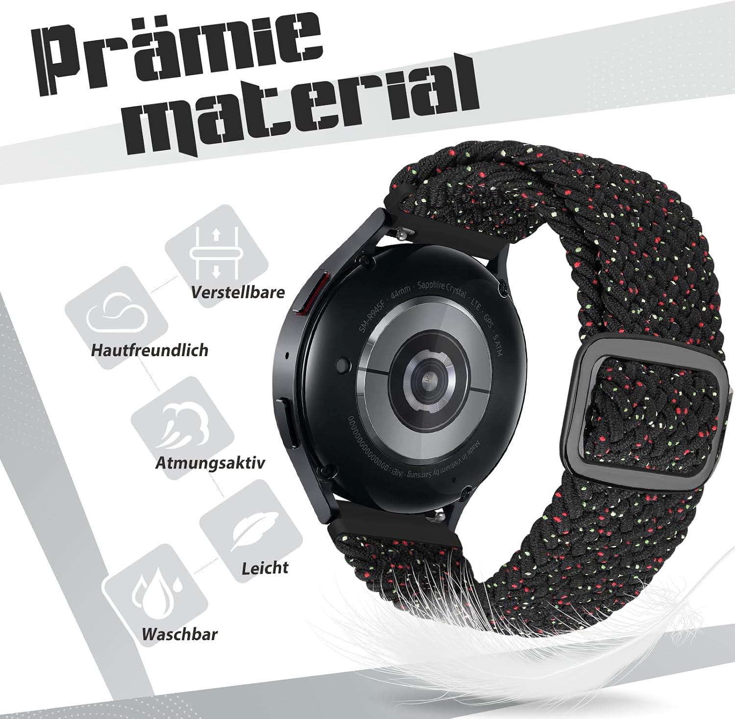 Detalle 1 de Yunshare 19 mm geflochtenes Uhrenarmband