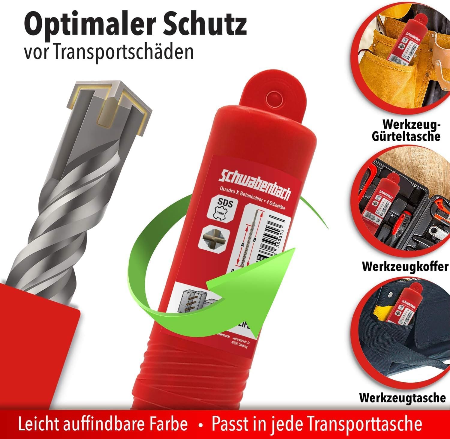 Thumbnail 6 de SCHWABENBACH Punta SDS Max per trapano calcestruzzo 25 mm x 680 x 800