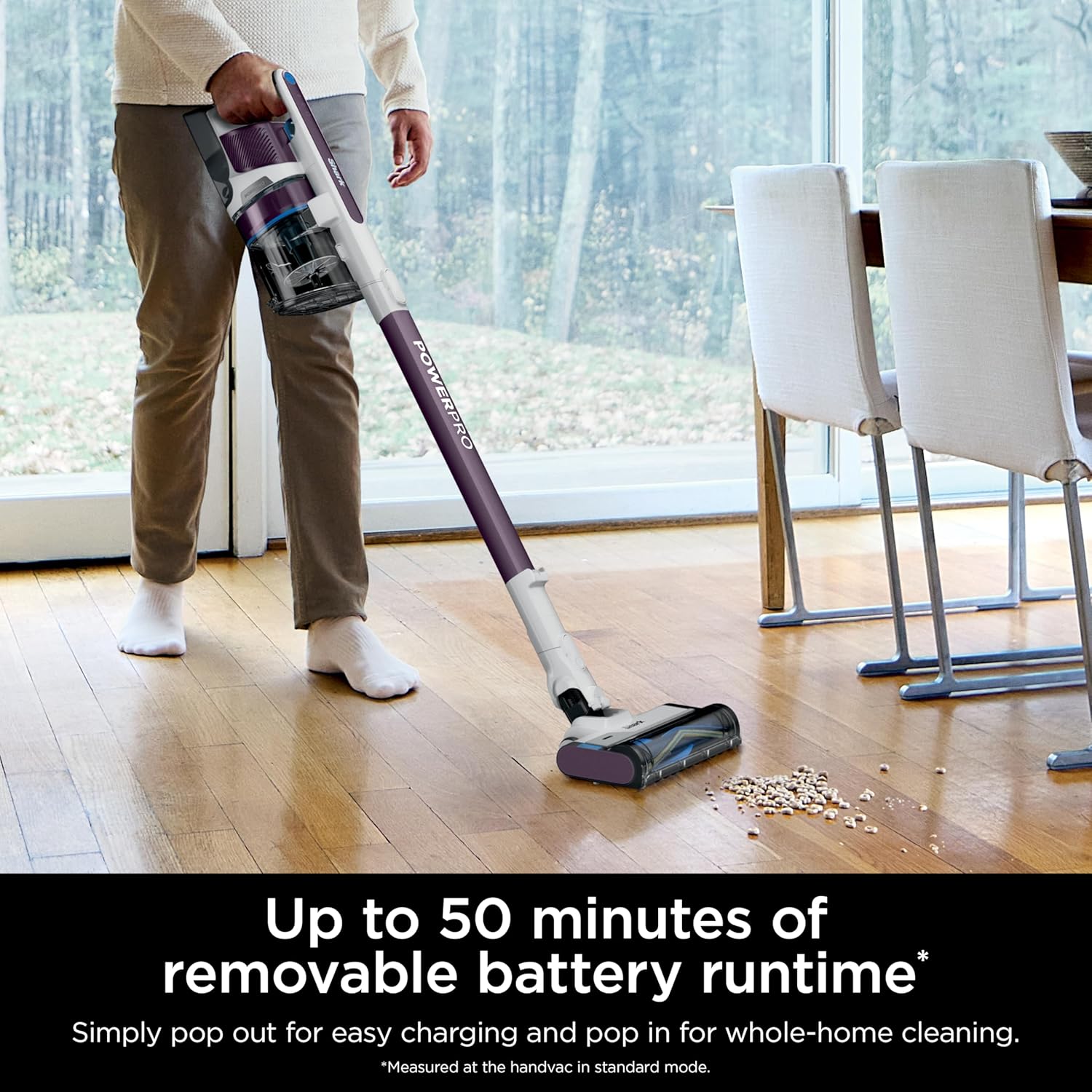 Detalle de Shark IZ370HC PowerPro Cordless Stick Vacuum with FloorDetect and HEPA Filtration