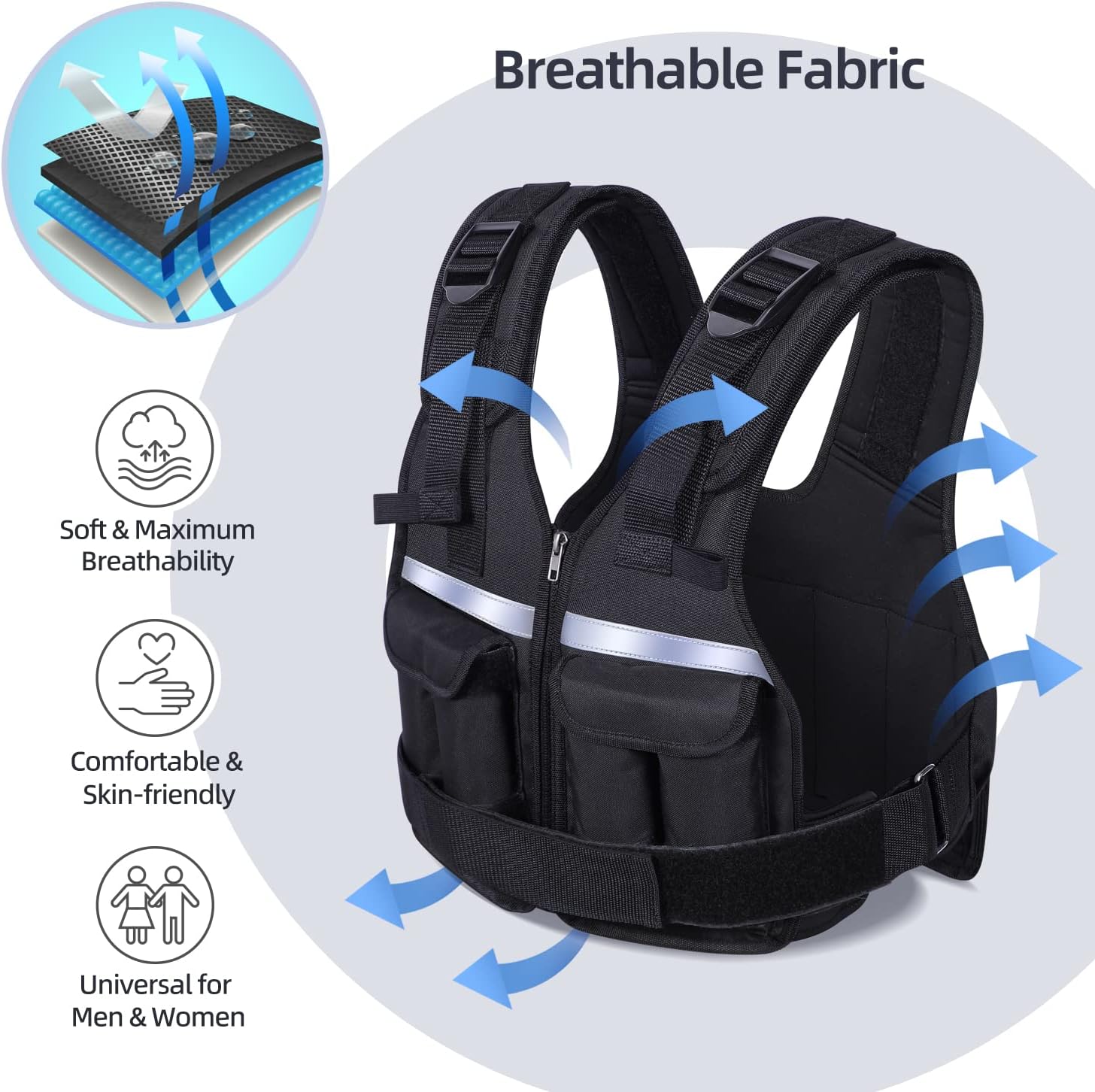 Thumbnail 5 de Sportneer Adjustable Weight Vest 0.9–8kg