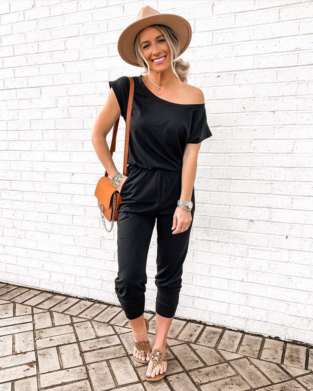 Thumbnail 1 de PRETTYGARDEN Women’s Off-Shoulder Jumpsuit Romper (2026 Summer Dressy Look)