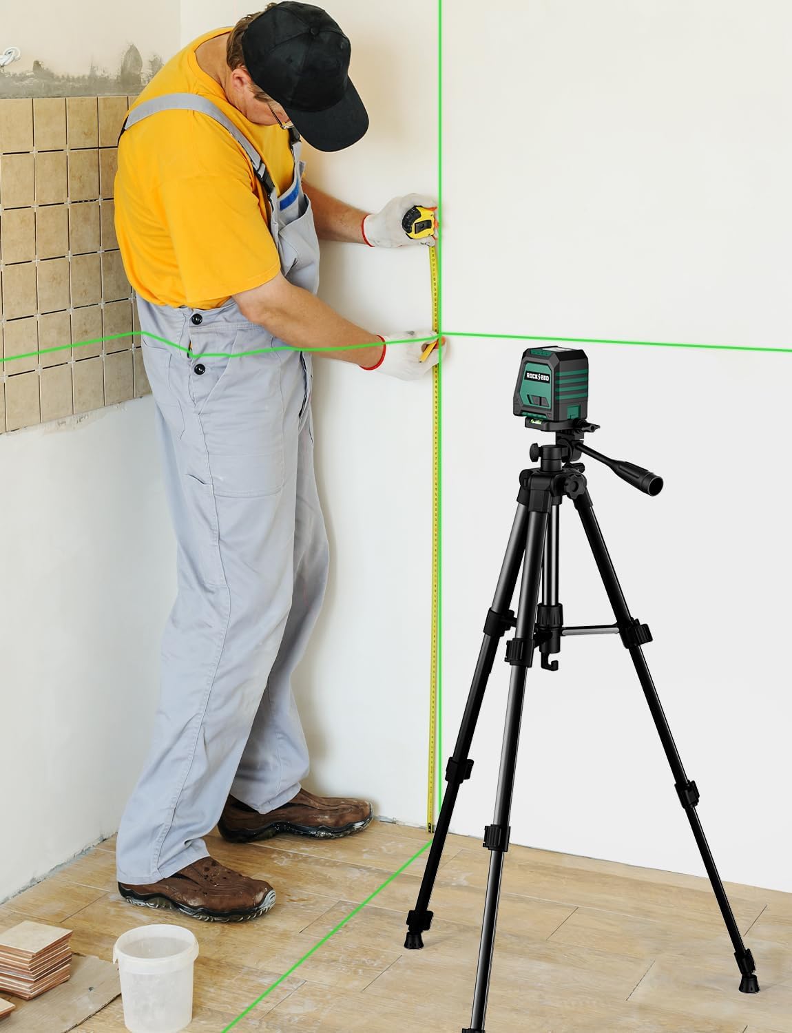 Detalle de RockSeed Line Laser Level with 47-Inch Tripod