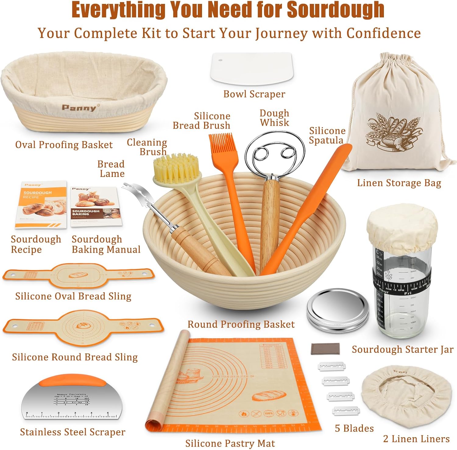 Detalle 2 de Panny Sourdough Starter Kit 9" 🍞