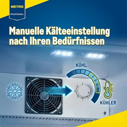 Detalle de METRO Professional Getränkekühlschrank GSC4240 – 237 L, 110 W, weiß