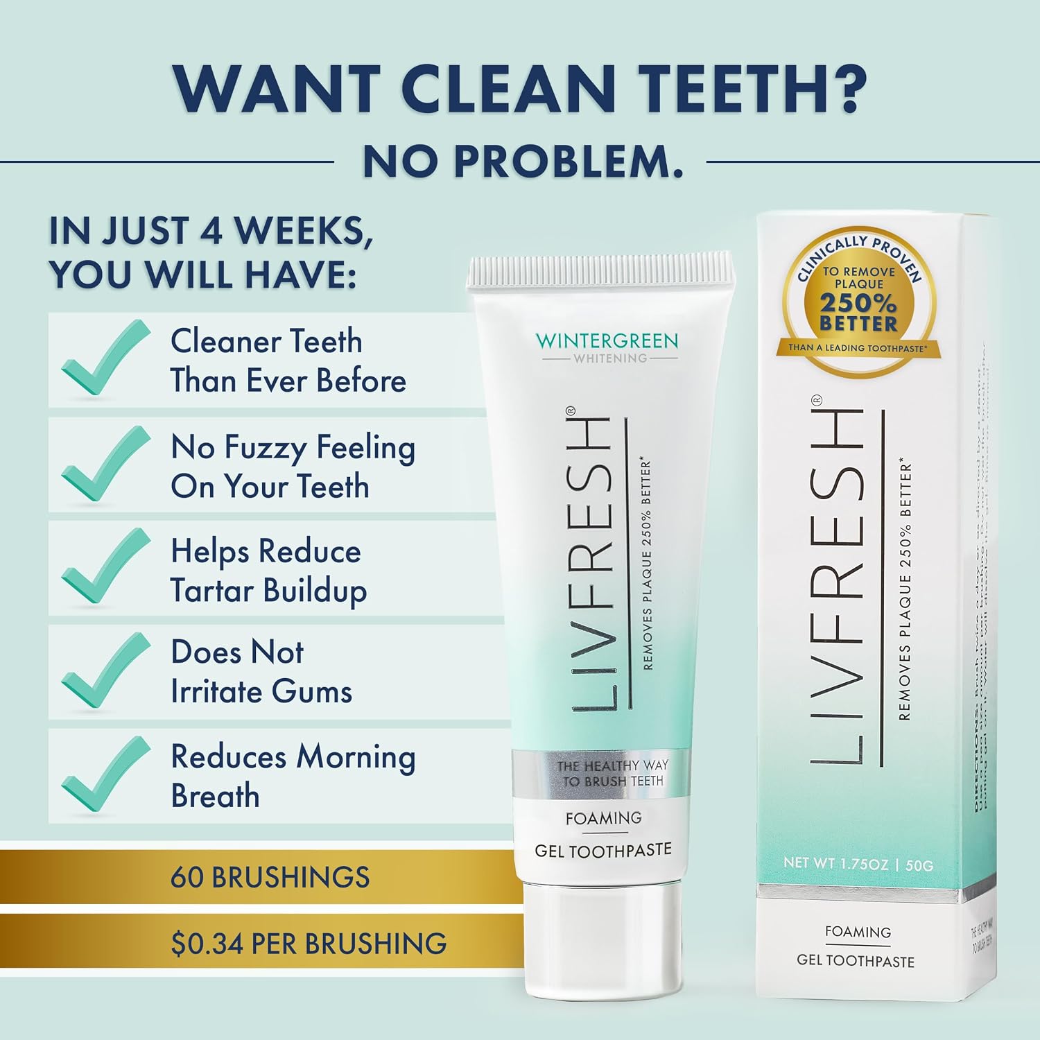 Thumbnail 6 de LIVFRESH Toothpaste Gel 3-Pack — Wintergreen toothpaste 🪥