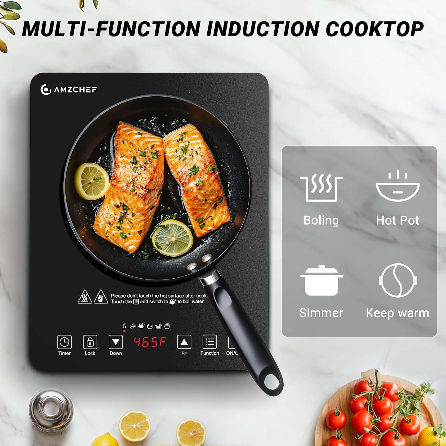 Thumbnail 4 de AMZCHEF Portable Induction Cooktop 1800W