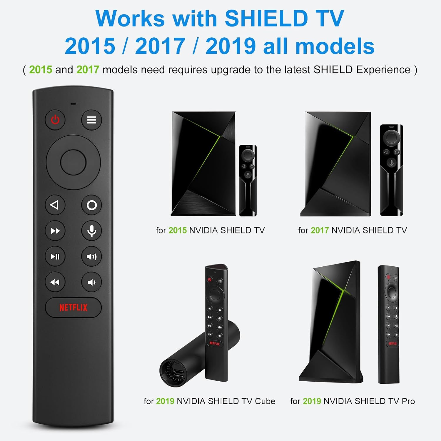 Detalle de LOUTOC TX4-P3700 Voice Remote for NVIDIA SHIELD TV, Voice Search, 50-Foot Range