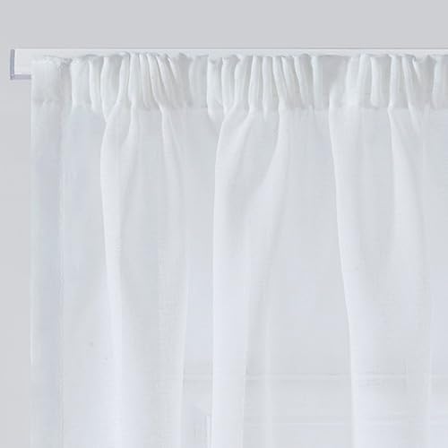 Thumbnail 8 de Deconovo Cortinas Translucidas Decorativas Blanco 2 Piezas 🪟