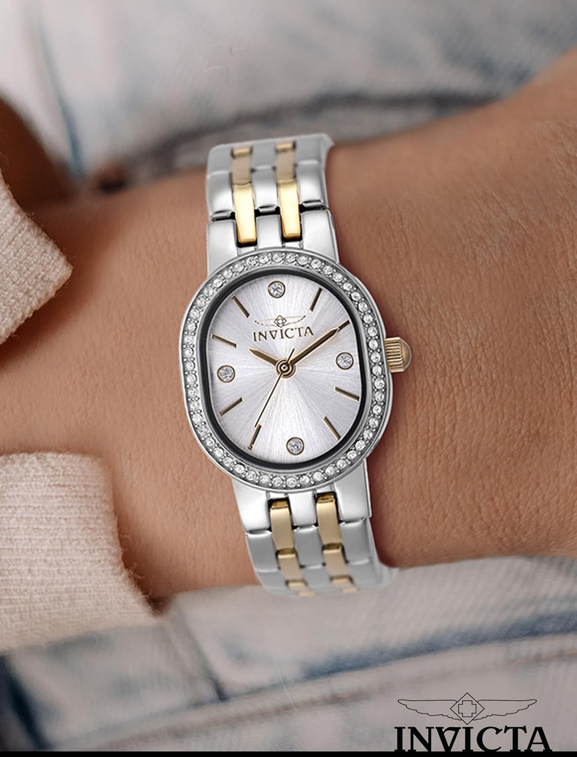 Thumbnail 1 de Invicta Angel 48136 pour femme — montre à quartz en acier inoxydable, boîtier 20 mm