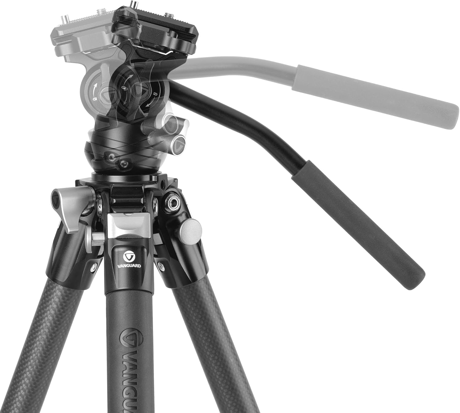 Detalle 2 de Kompaktes Carbon-Video-Reisestativ Alta Pro 3VLT 235CV12 mit Nivellierbasis, Traglast 6 kg