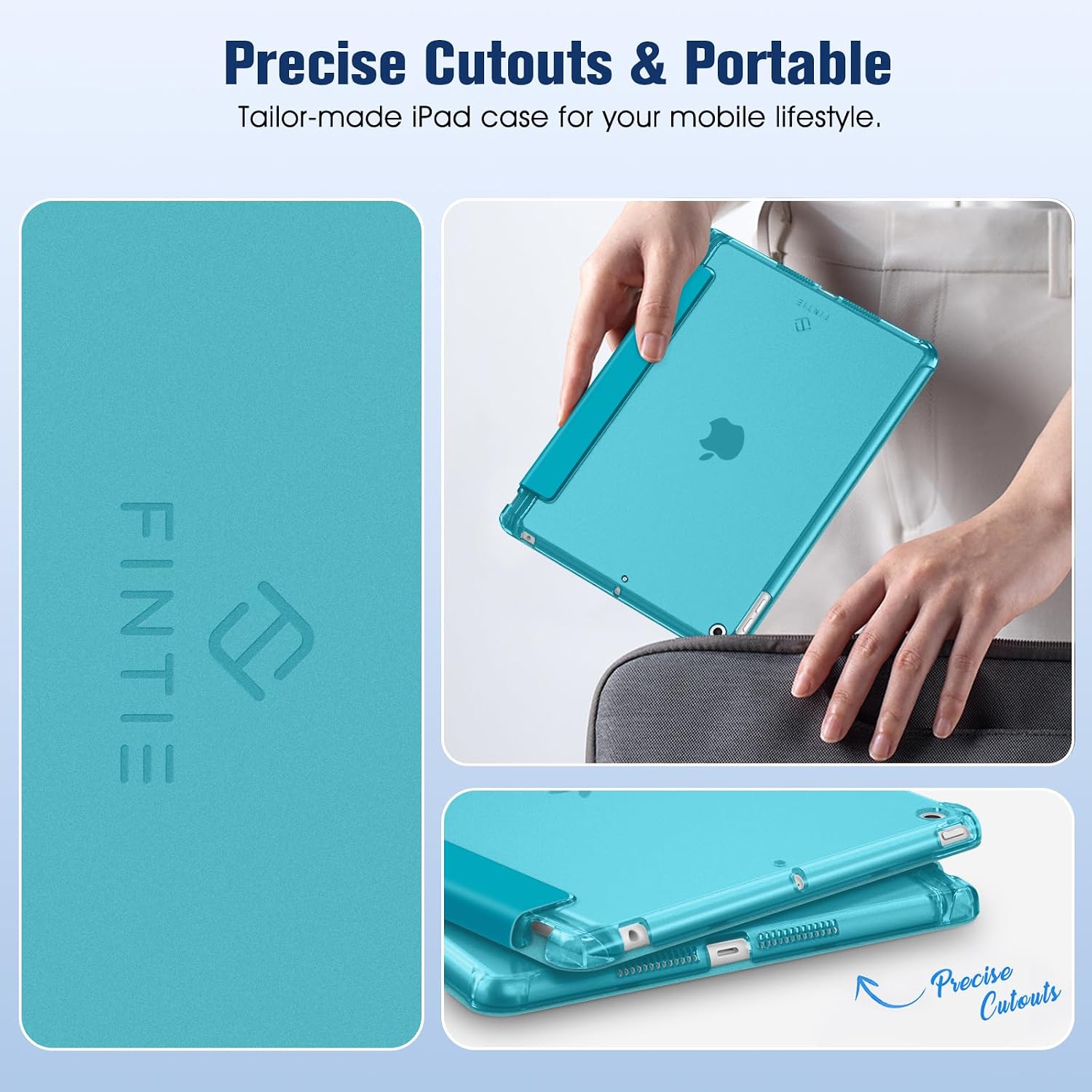 Thumbnail 6 de Fintie Schutzhülle für iPad 9. Generation / iPad 8. / iPad 7 (10,2 Zoll) mit Stifthalter – Türkis