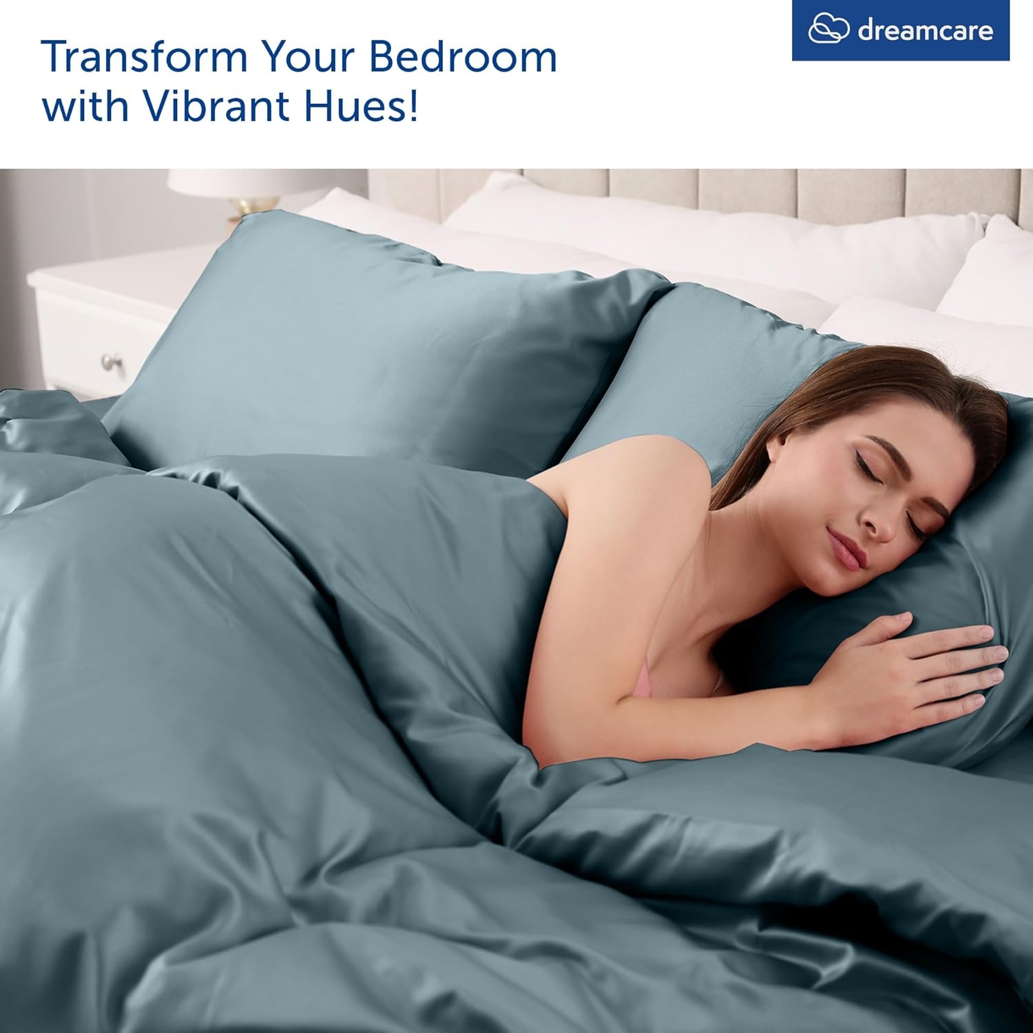 Thumbnail 3 de DREAMCARE King Size Sheets Set - 6 pcs with Extra Deep Pockets and Side Pockets
