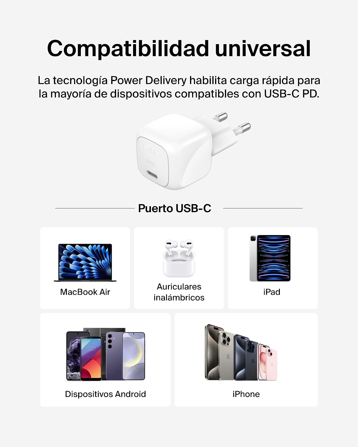 Detalle 2 de Belkin BoostCharge 30 W Cargador USB-C
