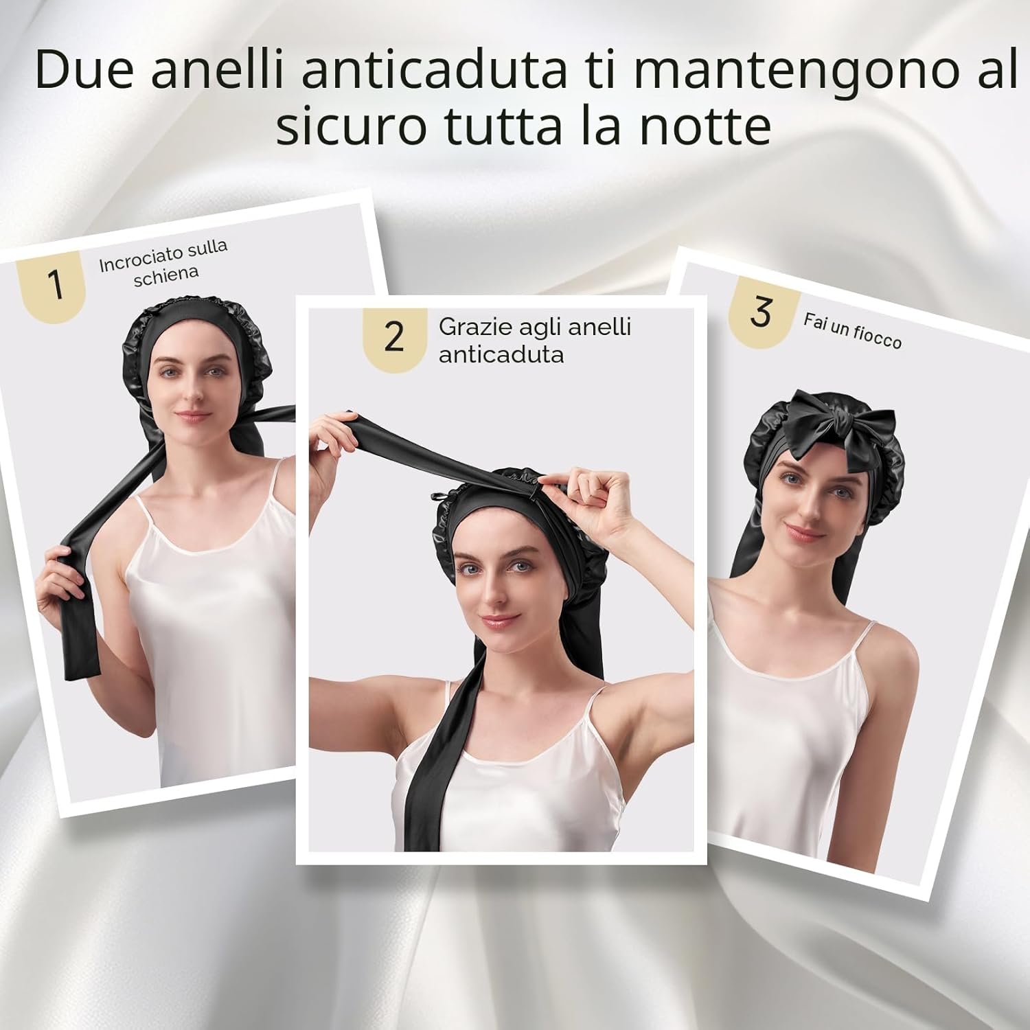 Thumbnail 6 de Umisleep 22 Momme: cuffia in seta di gelso doppiamente rifinita per capelli voluminosi