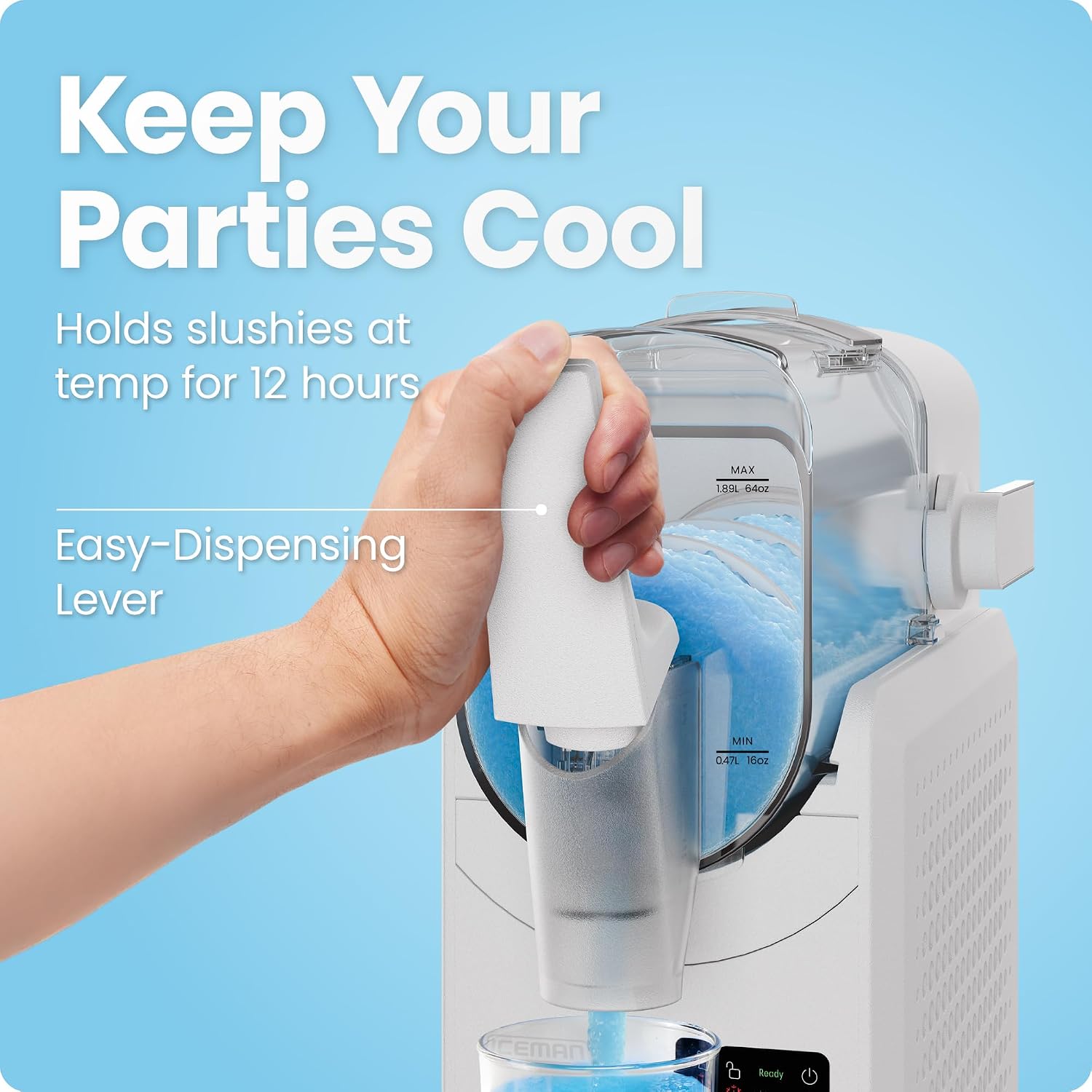 Thumbnail 5 de Iceman Slush-Ease MAX RJ62-20A-WHT-CA Slushie Machine with 5 Presets