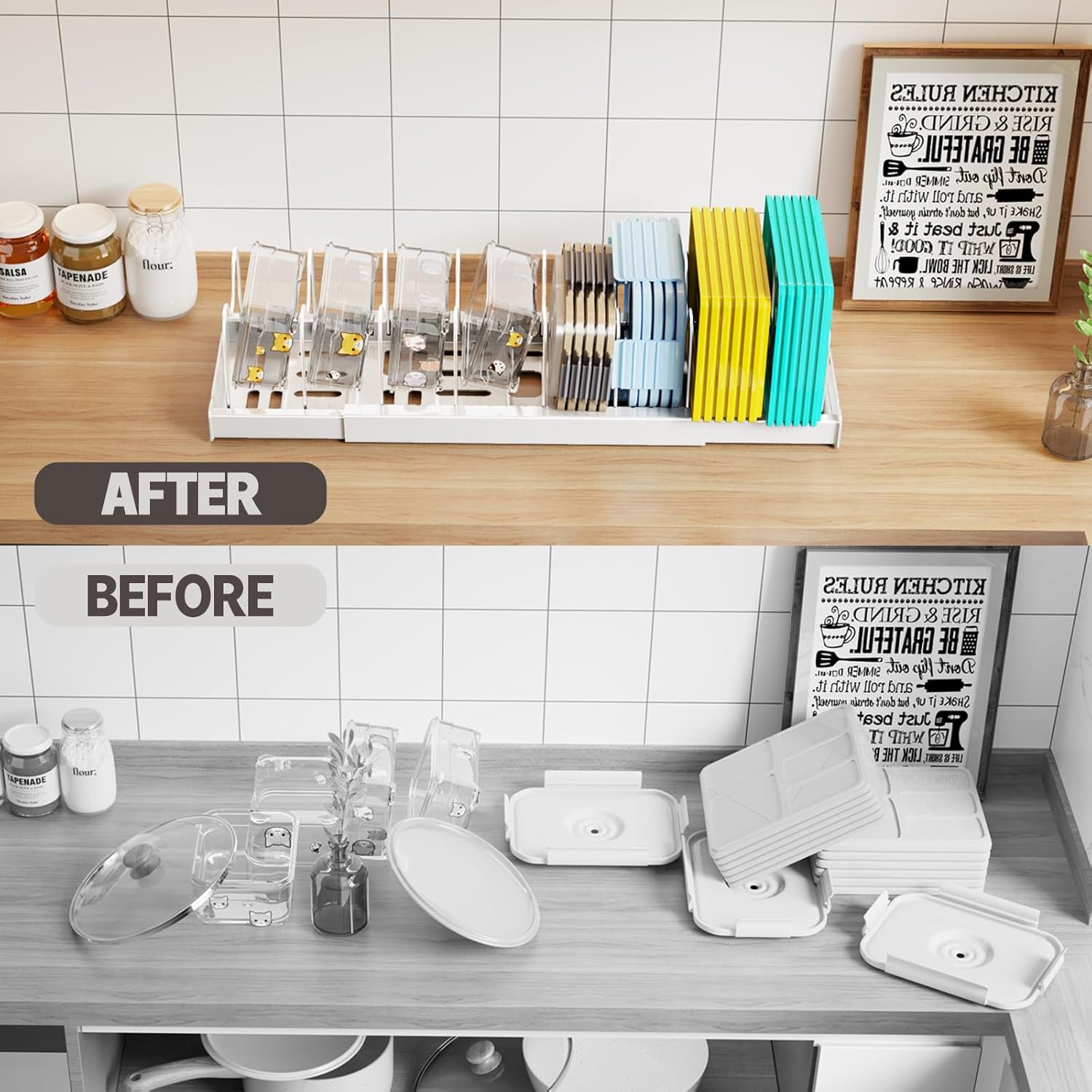 Thumbnail 5 de Magheo 2 Pack Expandable Lid Organizer 22