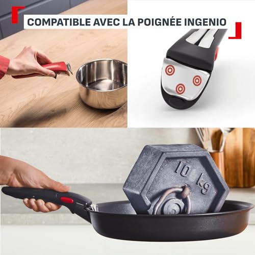 Detalle de Tefal Ingenio Comfort Max — Batterie de cuisine en Acier inoxydable, 4 pièces