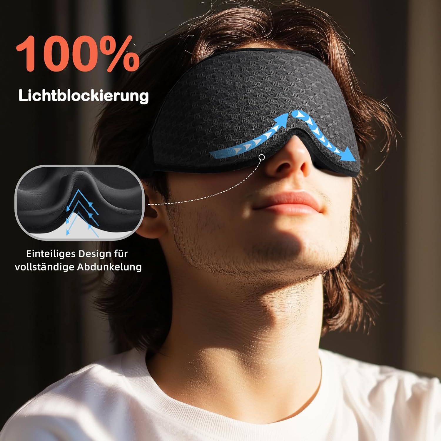Detalle 2 de INNELO 3D Schlafmaske 100% lichtblockierend