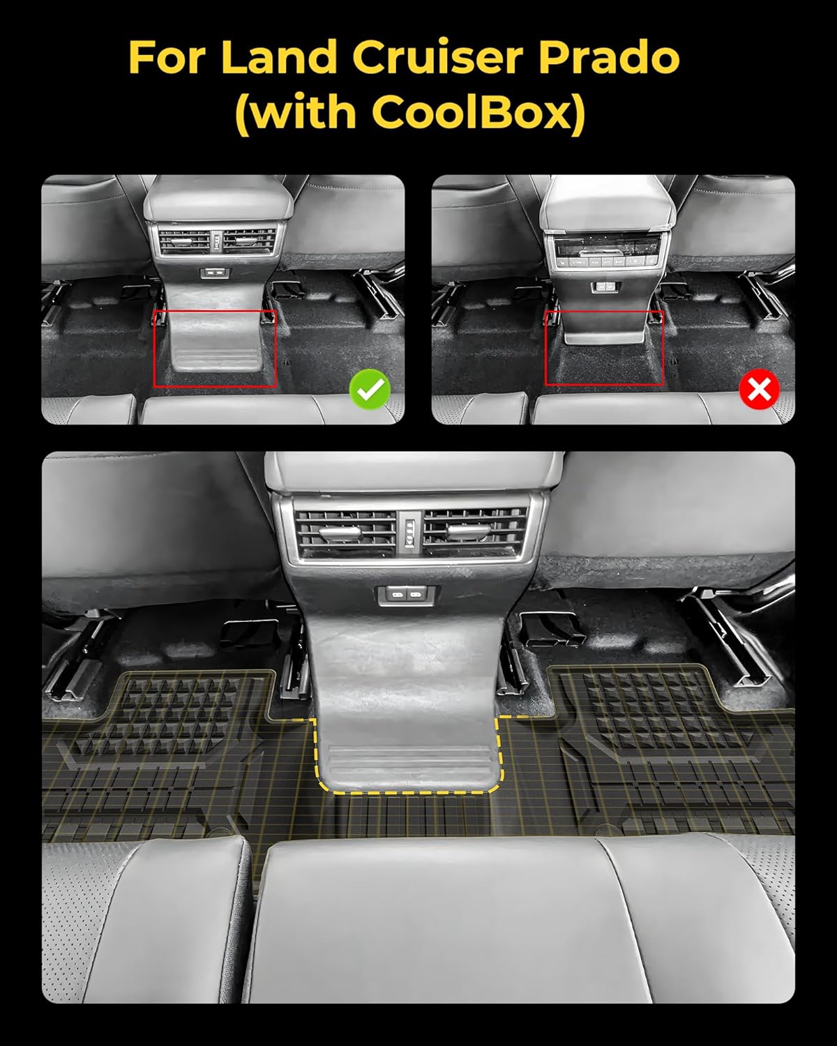 Thumbnail 3 de 3W Custom Fit Floor Mats & Cargo Liner for 2024-2027 Toyota Land Cruiser Prado