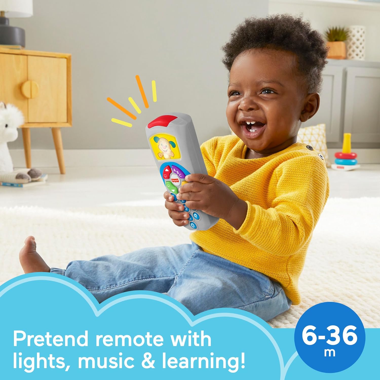 Detalle de Fisher-Price Laugh and Learn Remote (UK English) with Light-Up Screen – DLD30