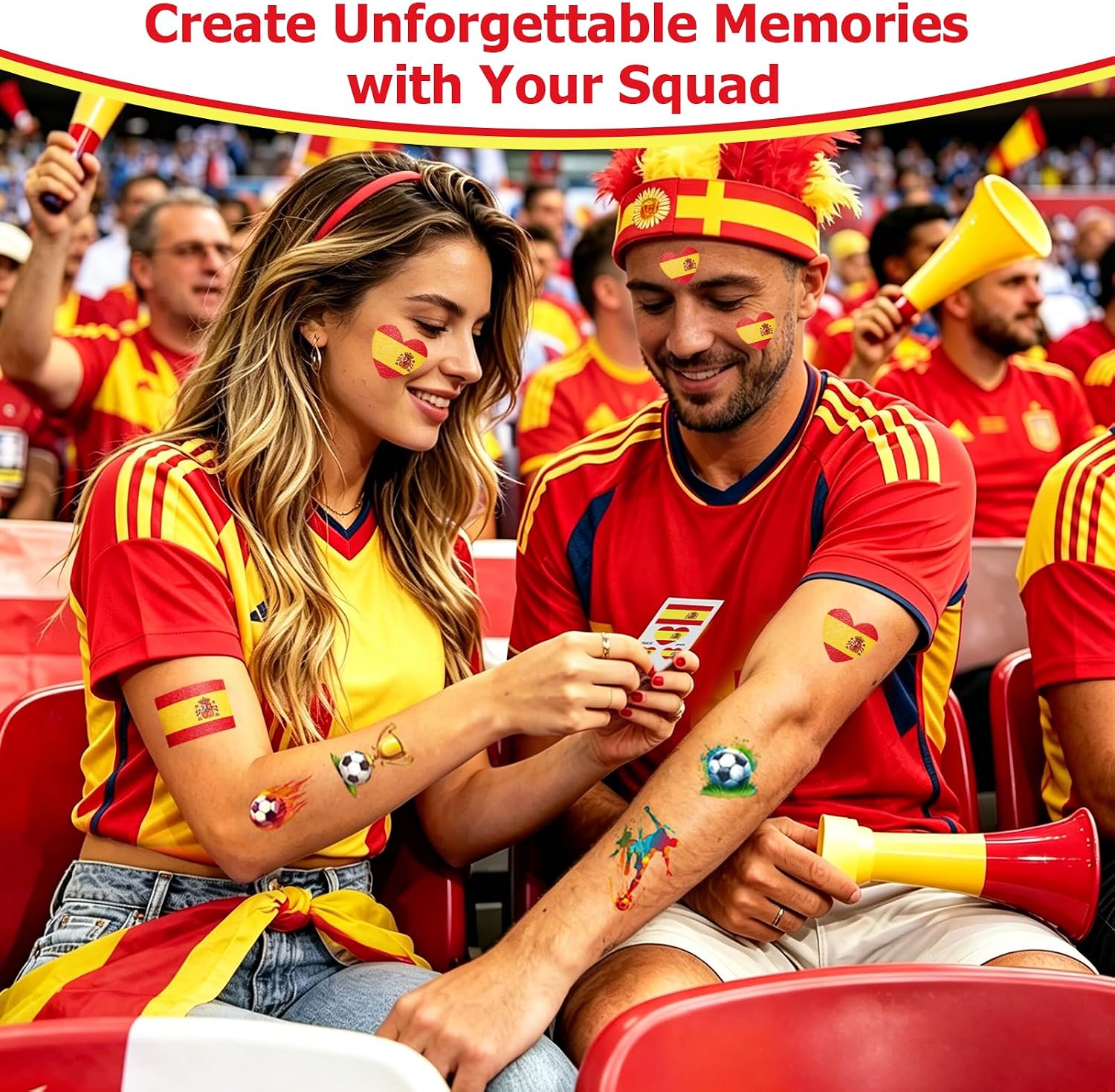 Thumbnail 6 de Spain Flag Temporary Tattoos