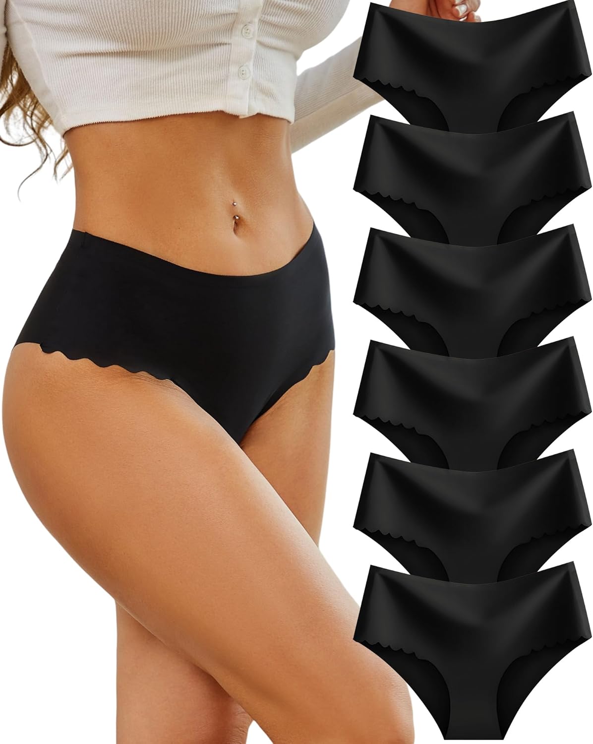 Detalle de Sth Big Unterhosen Damen High Waist 6er-Pack 🩲