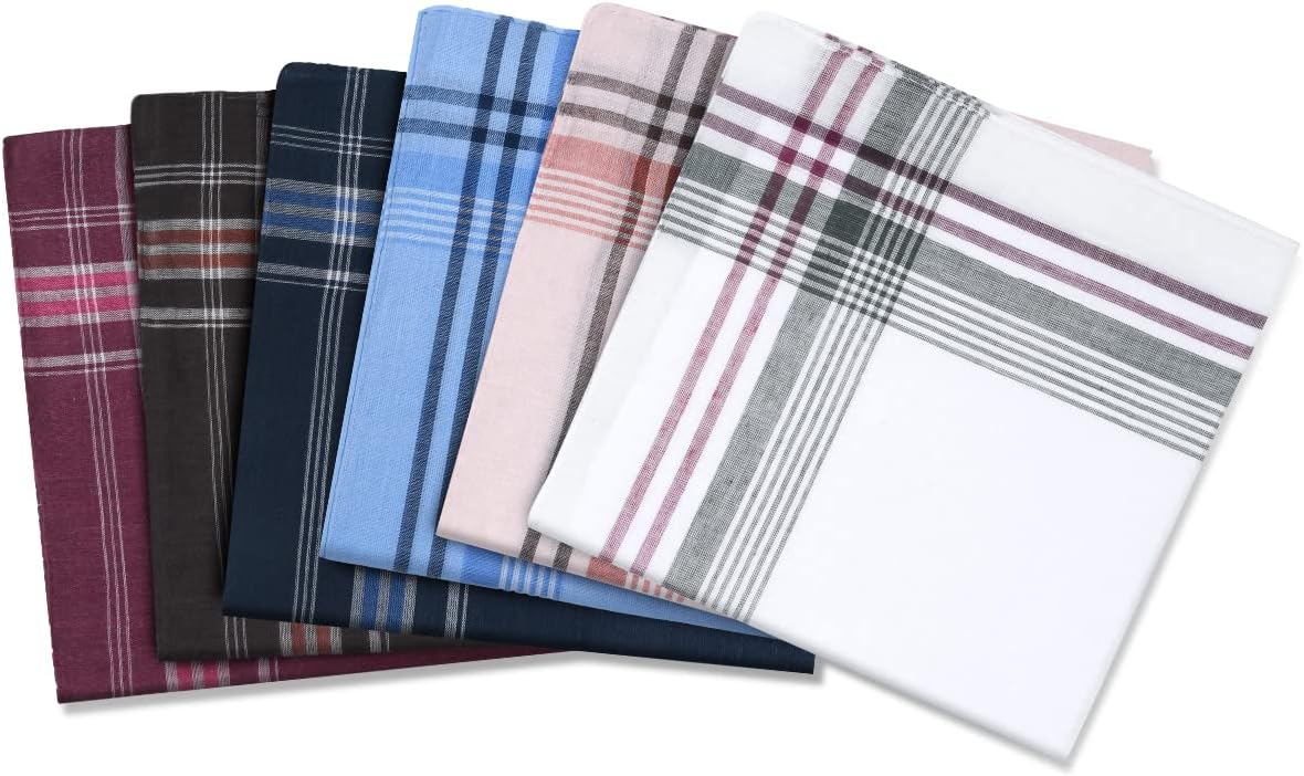 Thumbnail 2 de URAQT Men’s Handkerchiefs 12-Pack – soft gents hankies for pocket squares
