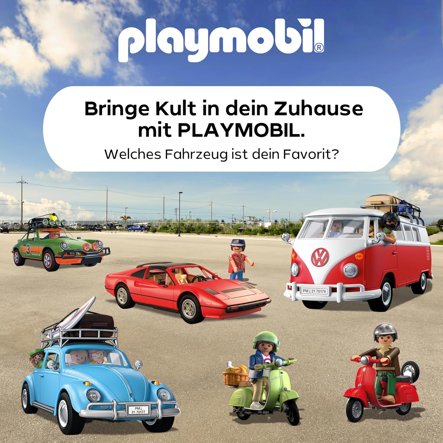 Thumbnail 6 de PLAYMOBIL Cars 71622 1969 Vespa 150 Sprint Veloce – Blau, sammlerkonformes Modell mit abnehmbarem Ersatzrad