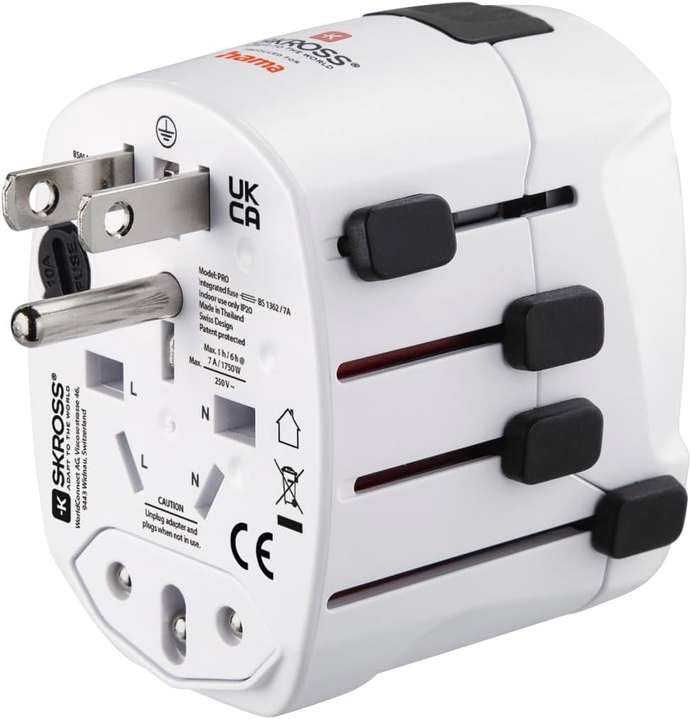 Thumbnail 6 de Hama Reiseadapter weltweit – Universal-Adapter für mehr als 150 Länder (Typ G/B/I/J/L/N) in Weiß