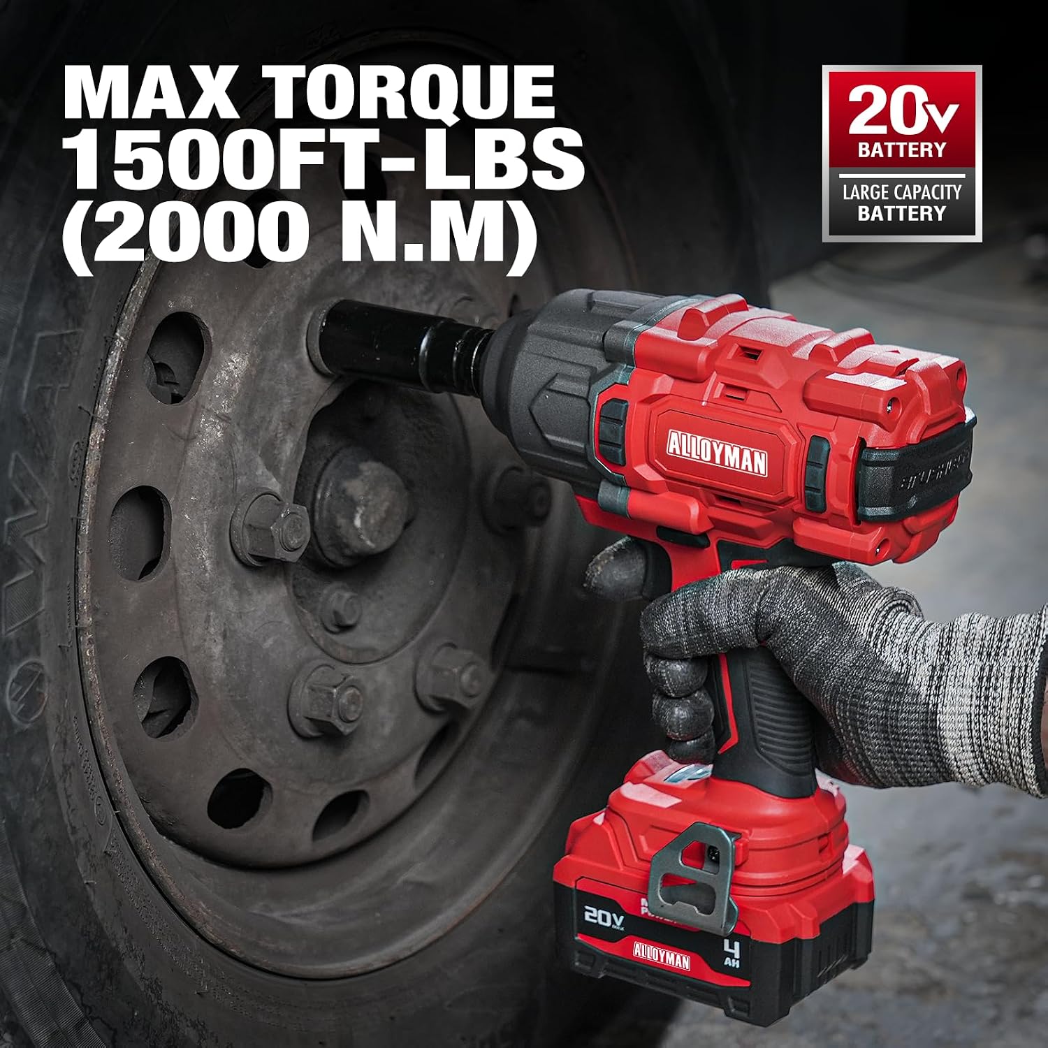 Detalle 2 de Alloyman Cordless Impact Wrench 4.0Ah