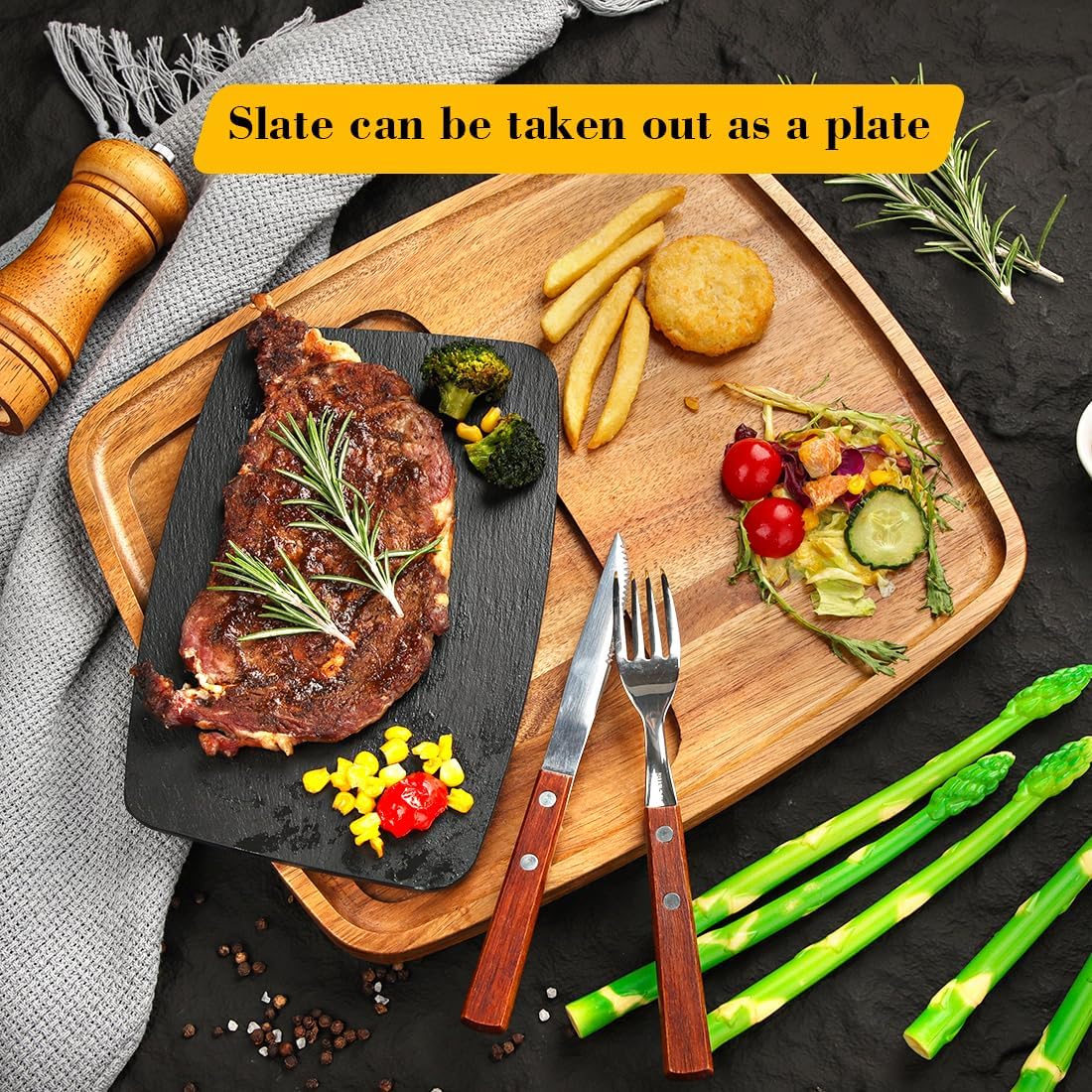 Thumbnail 2 de LiWiBet Servierbrett 33x28 cm aus Akazienholz